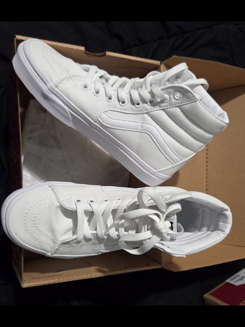 Vans Classic High-Top Sneakers in White Women's 7